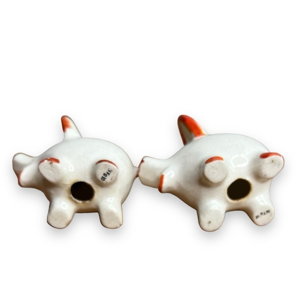 Vintage Japan Glazed Ceramic Pig Salt and Pepper Shaker Set - Picture 7 of 7